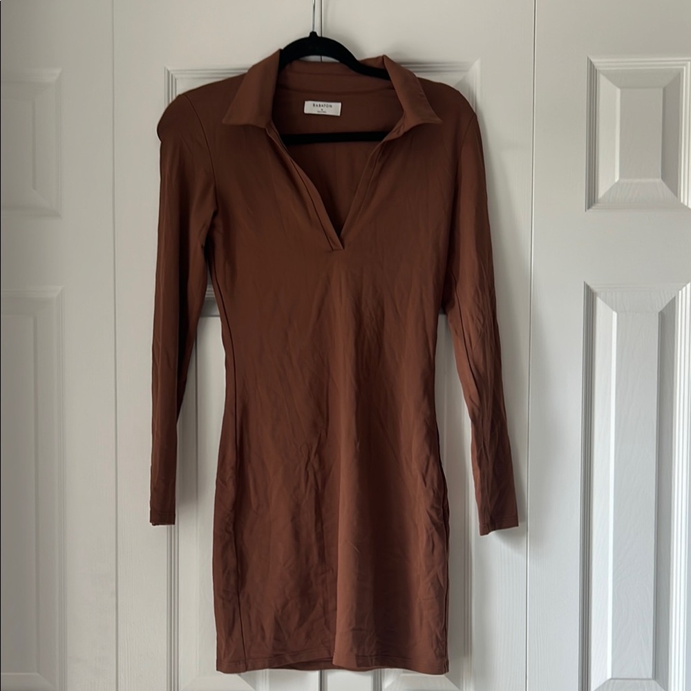 Babaton Tan Long Sleeve Shirt